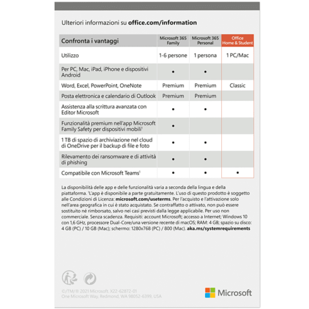 Microsoft Office Home & Student 2021 Box